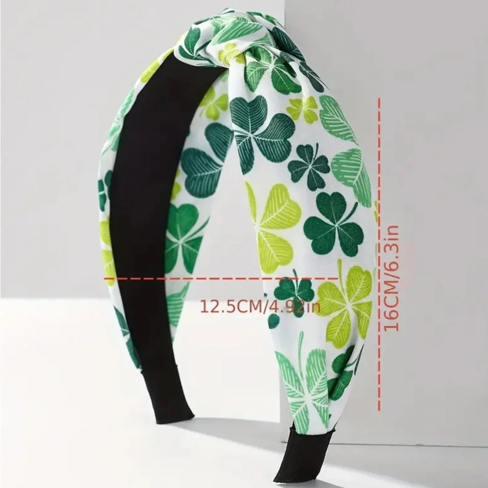 Green & Pink Shamrock St. Patrick's Headband - Picture 2 of 2